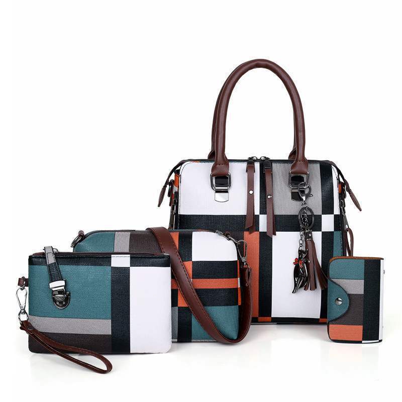 Retro Luxury Handbags Plaid Women Bag Designer