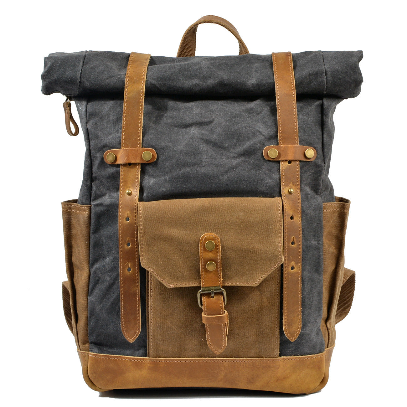 Retro Contrast Color Waterproof Rucksack
