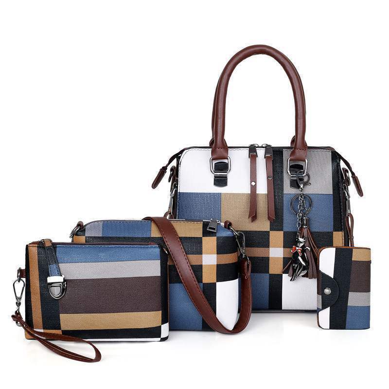 Retro Luxury Handbags Plaid Women Bag Designer