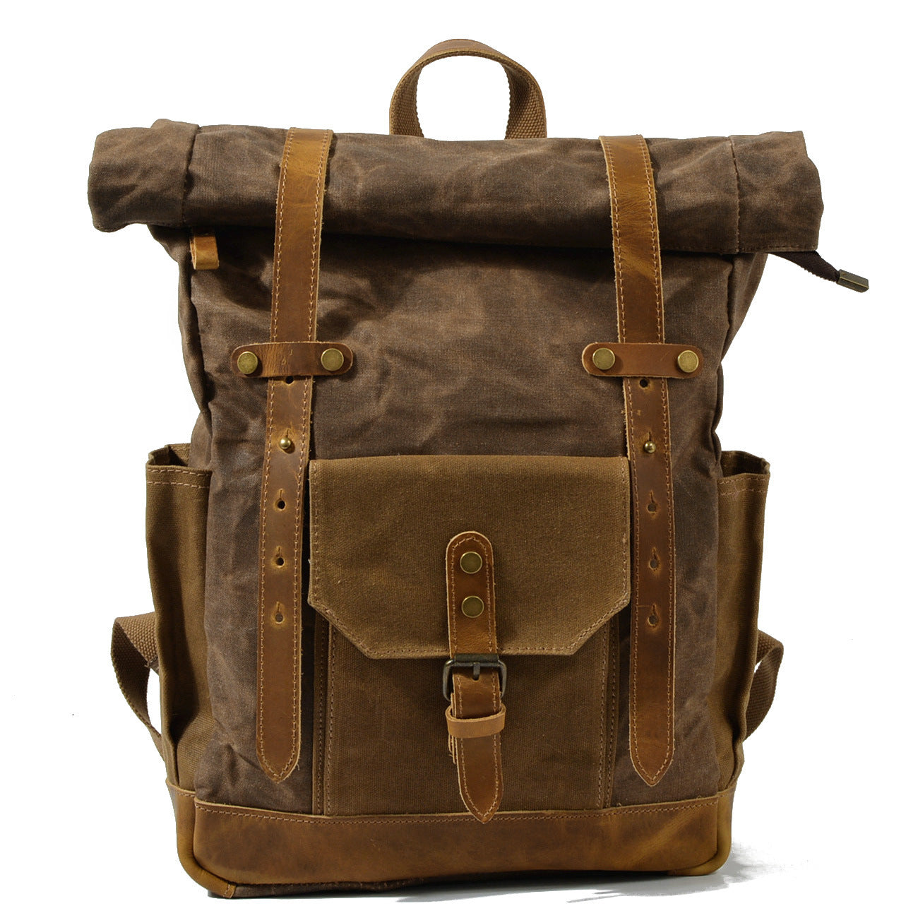 Retro Contrast Color Waterproof Rucksack