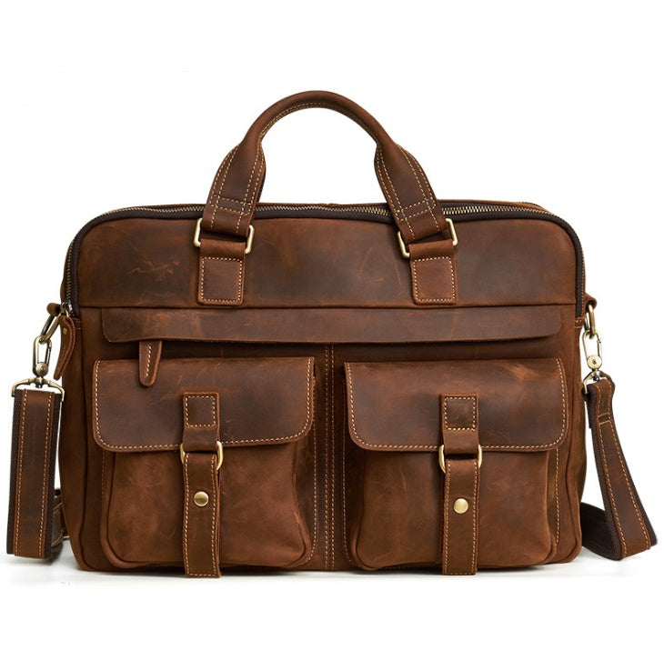 Retro Cowhide Business Bag