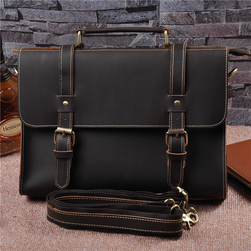 Retro Leather Messenger Handbag for Men