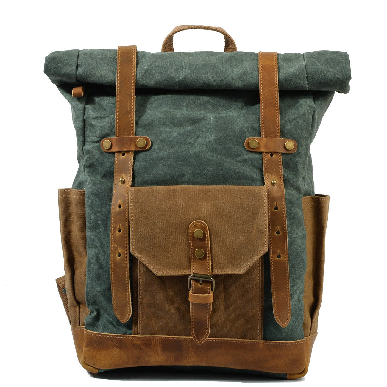 Retro Contrast Color Waterproof Rucksack