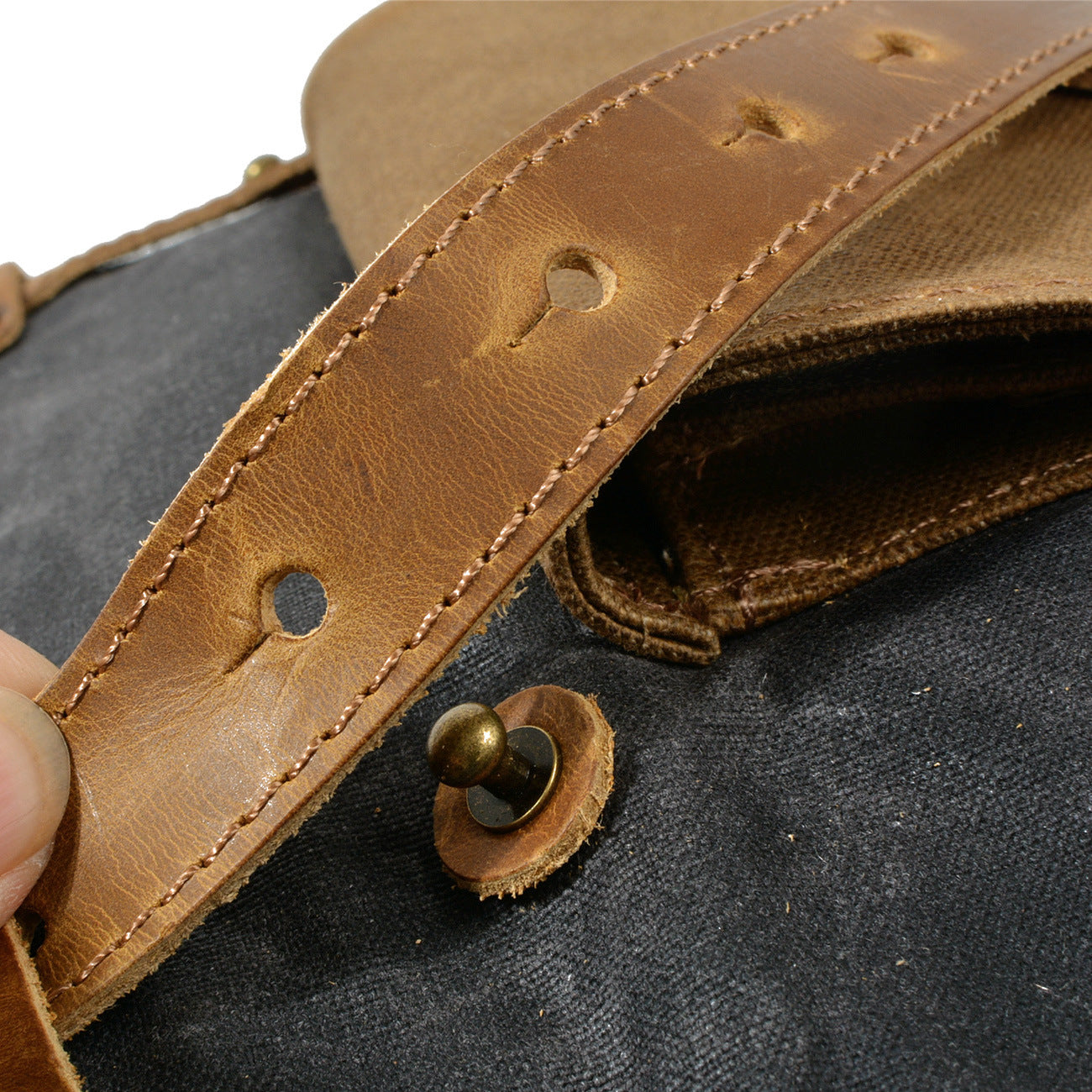 Retro Contrast Color Waterproof Rucksack