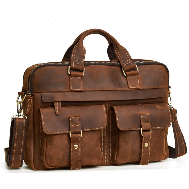 Retro Cowhide Business Bag