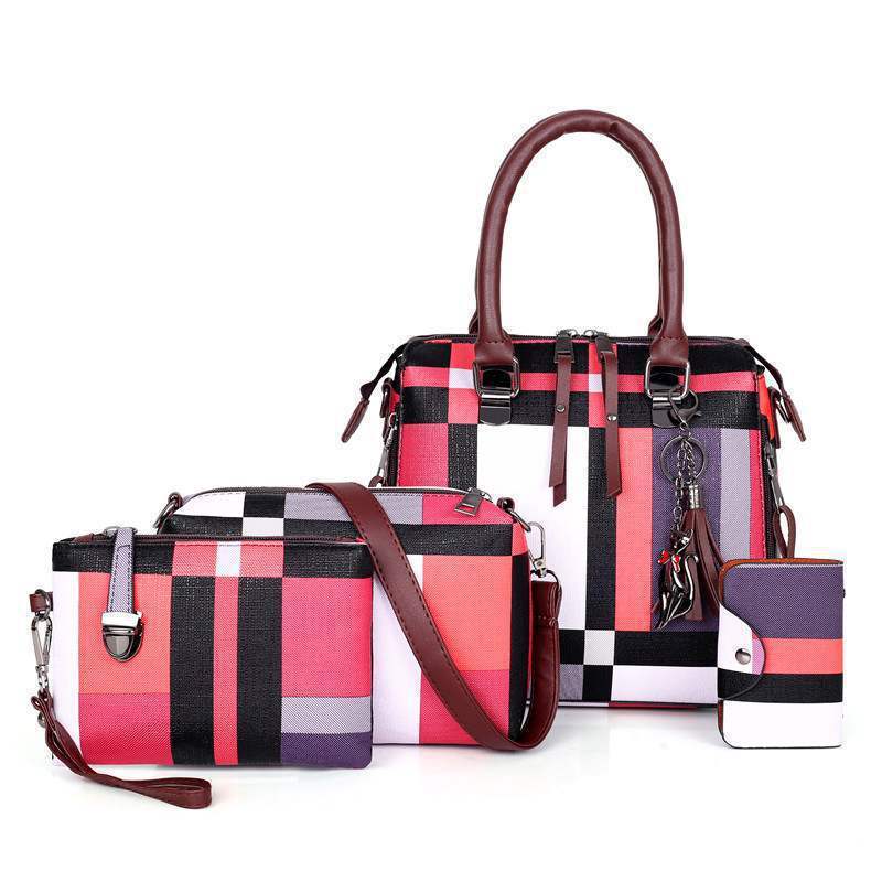 Retro Luxury Handbags Plaid Women Bag Designer
