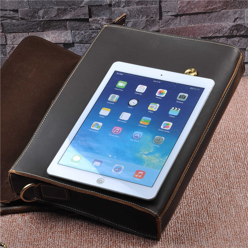 Retro Leather Messenger Handbag for Men