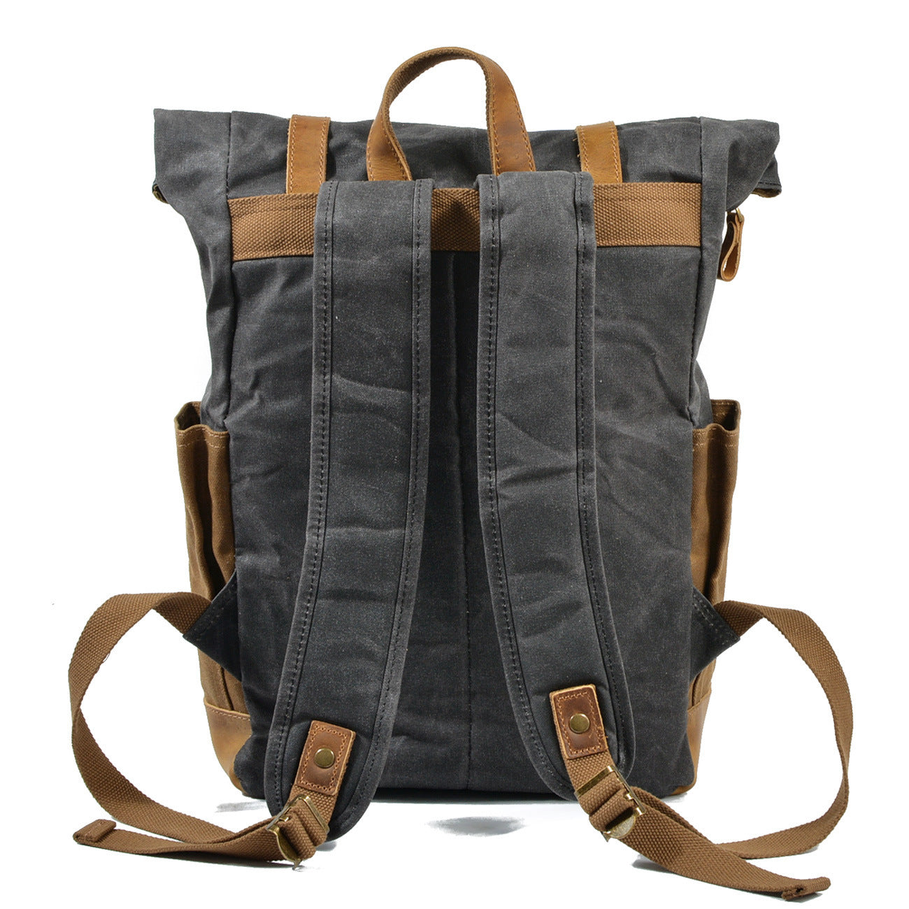 Retro Contrast Color Waterproof Rucksack