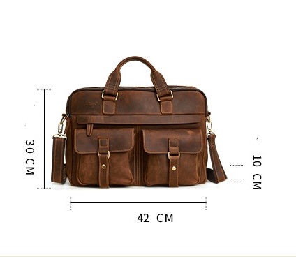Retro Cowhide Business Bag