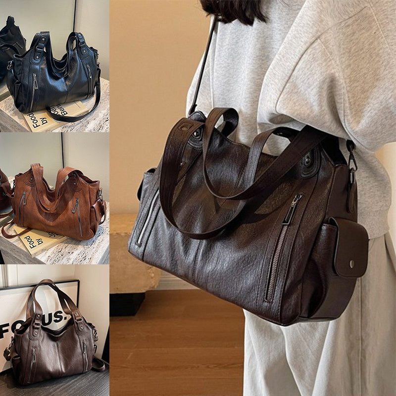 Retro Large Capacity Women Shoulder Bags For Autumn And Winter