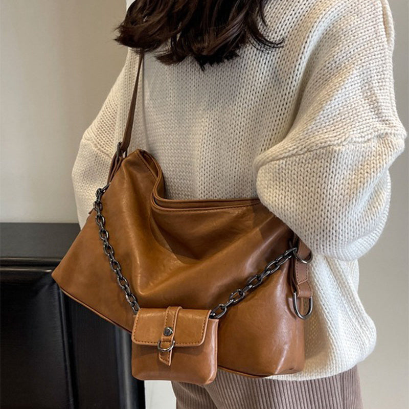 Retro Women's Bags With Small Wallet and Chain