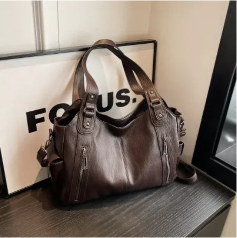 Retro Large Capacity Women Shoulder Bags For Autumn And Winter