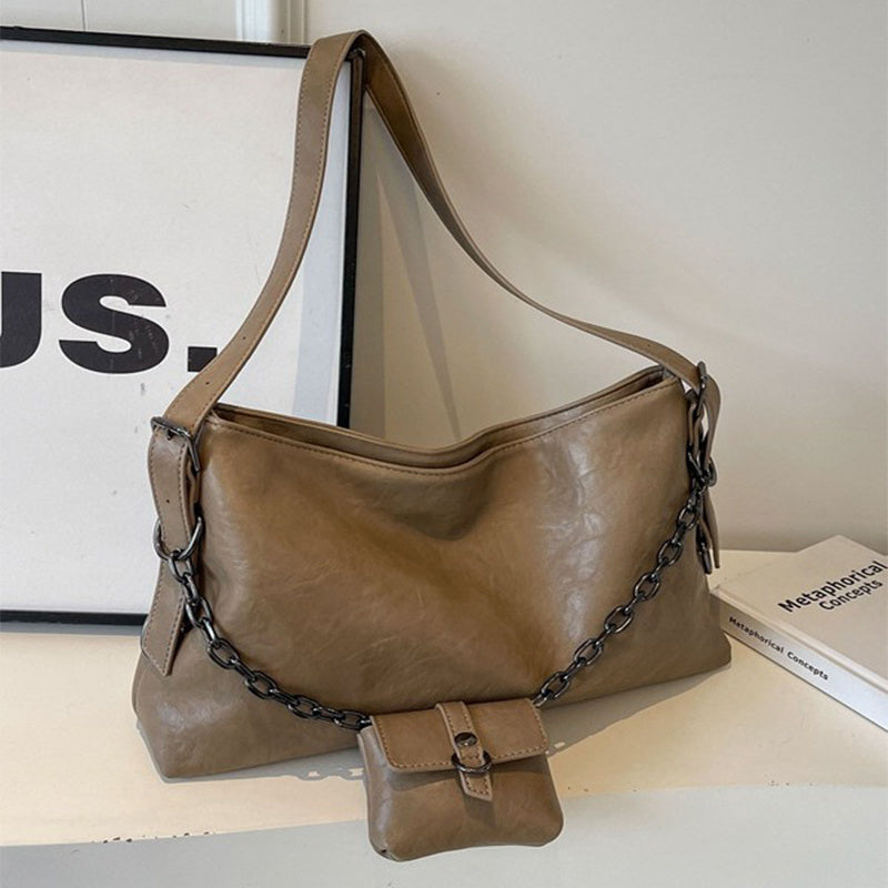 Retro Women's Bags With Small Wallet and Chain