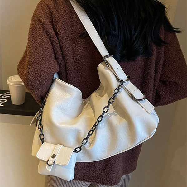 Retro Women's Bags With Small Wallet and Chain